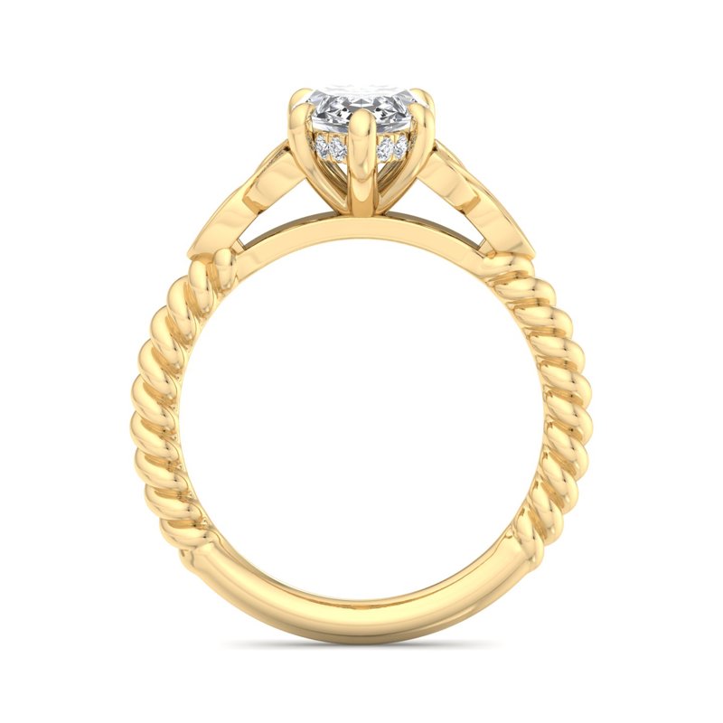 Twisted Vine Artisan Marquise Lab Grown Diamond Center Engagement Ring