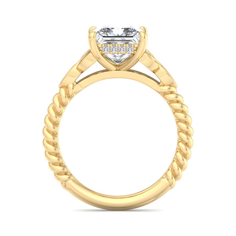 Twisted Vine Artisan Princess Lab Grown Diamond Center Engagement Ring