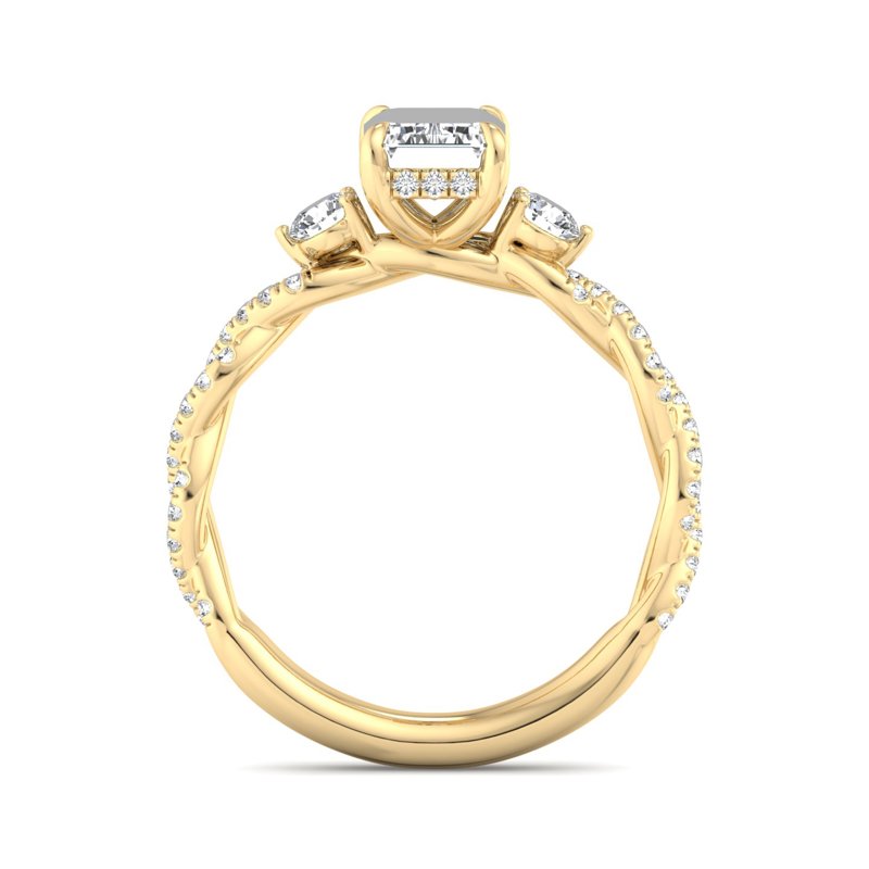 Emerald Lab Grown Diamond Center Engagement Ring