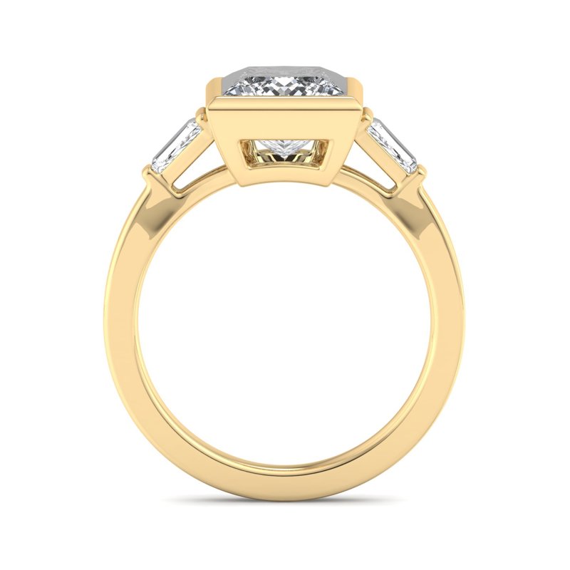 Timeless Bezel-Set Princess Lab Grown Diamond Center Engagement Ring