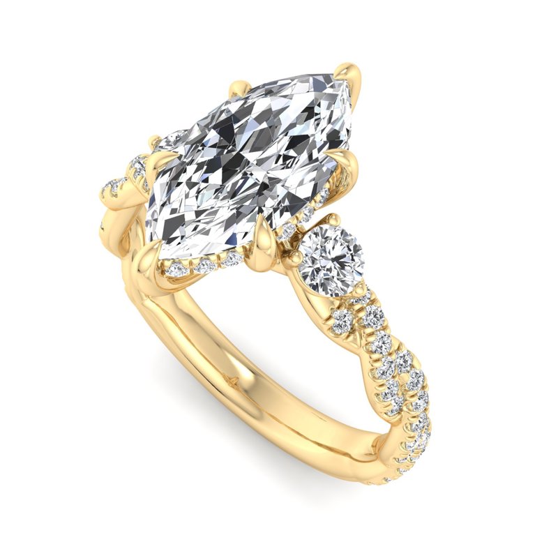 Marquise Lab Grown Diamond Center Engagement Ring