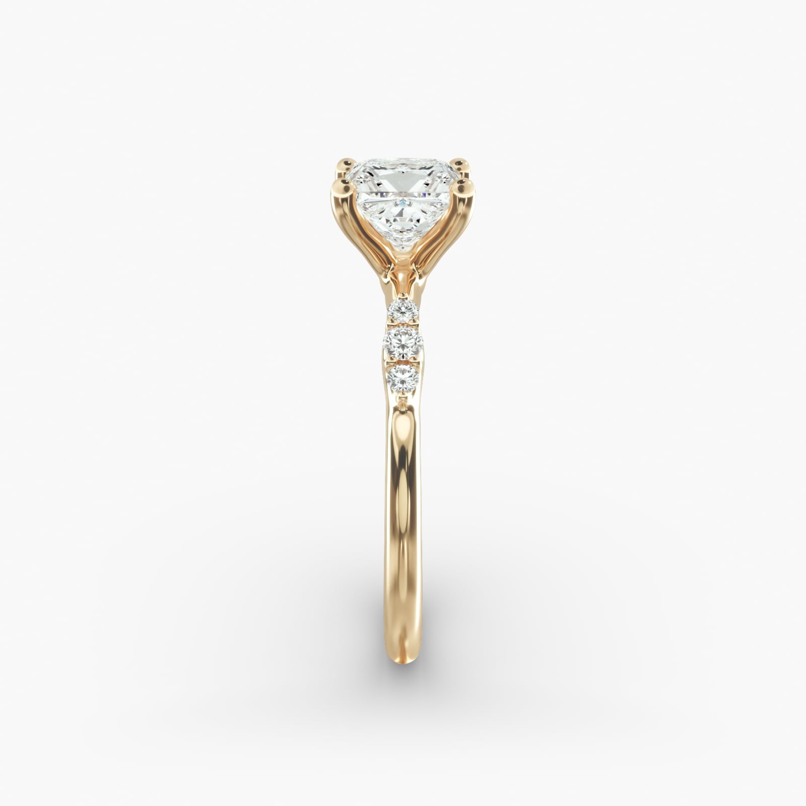 Graduated Sparkle Princess Lab Grown Diamond Center Engagement Ring