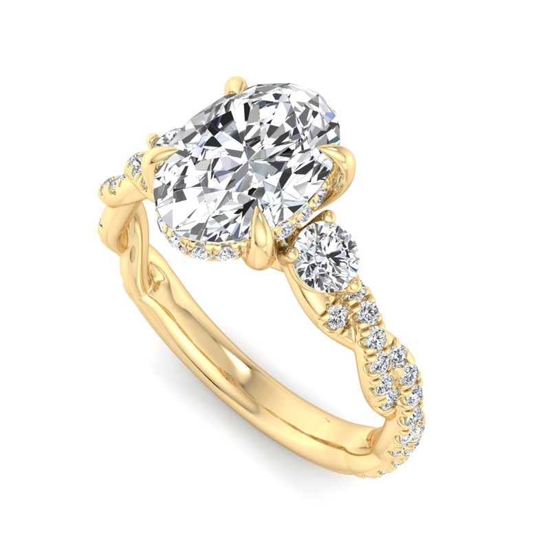Oval Lab Grown Diamond Center Engagement Ring