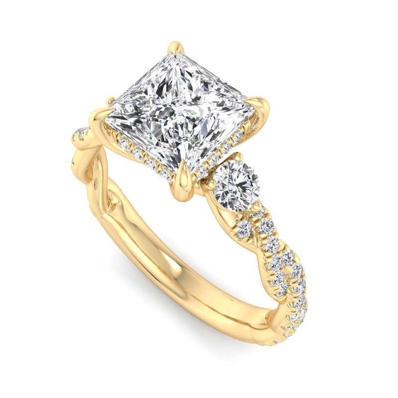 Princess Lab Grown Diamond Center Engagement Ring