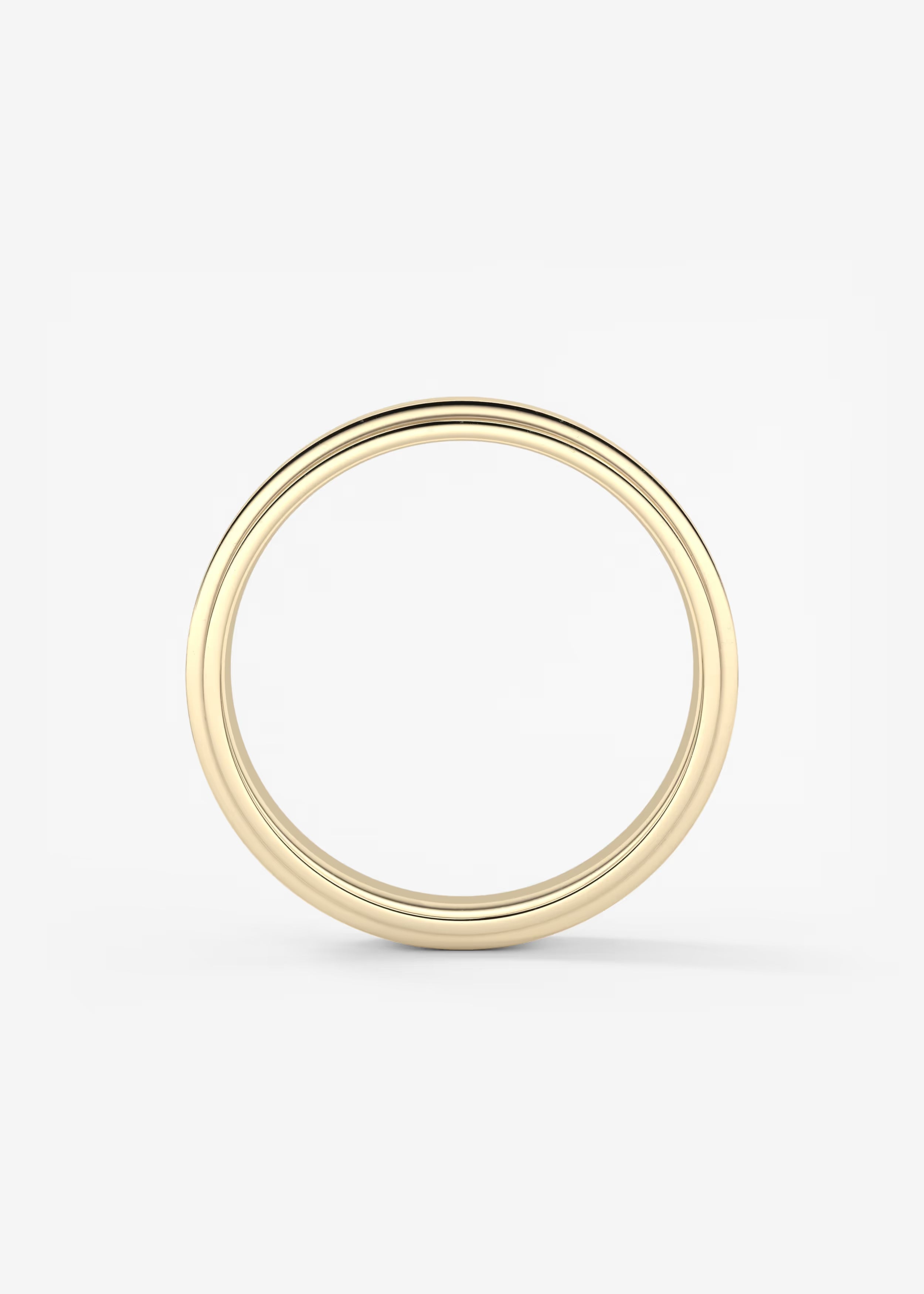 Matte Brushed Gold Band with Polished Interior and Beveled Edge