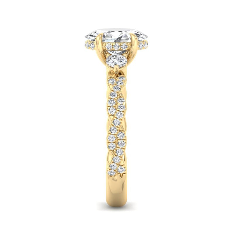 Oval Lab Grown Diamond Center Engagement Ring