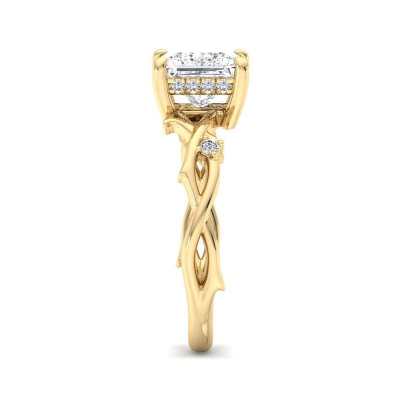 Intertwined Grace Princess Lab Grown Diamond Center Engagement Ring