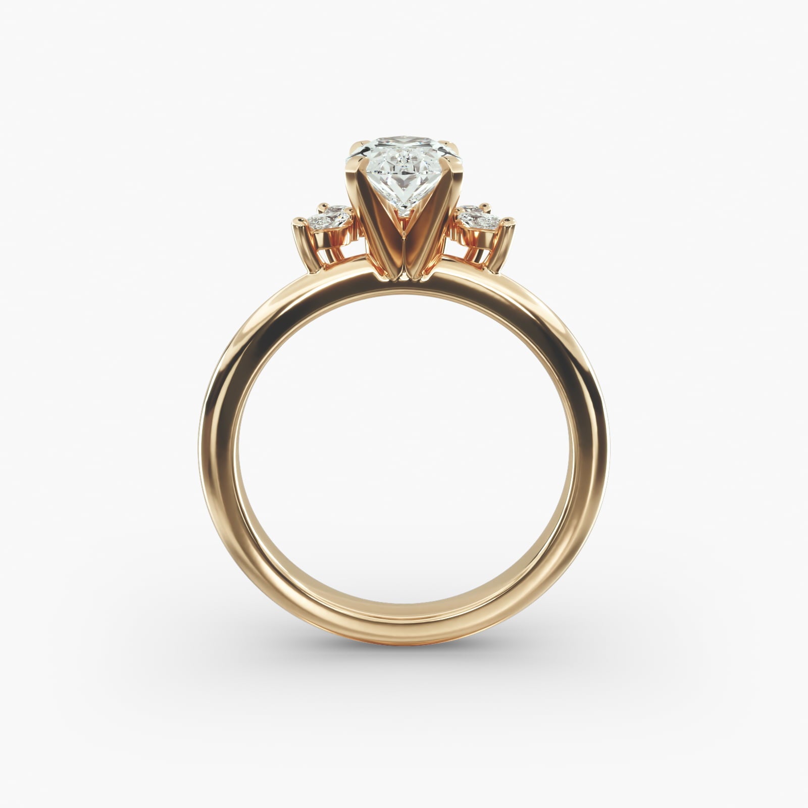 Crown Bloom Halo Oval Lab Grown Diamond Center Engagement Ring