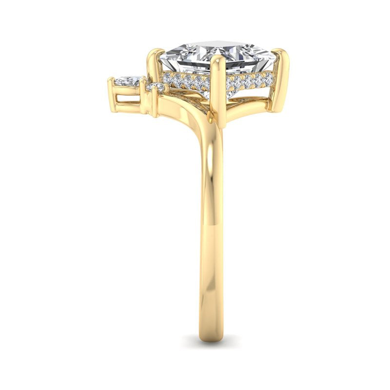 Radiant Tiered Sparkle Princess Lab Grown Diamond Center Engagement Ring