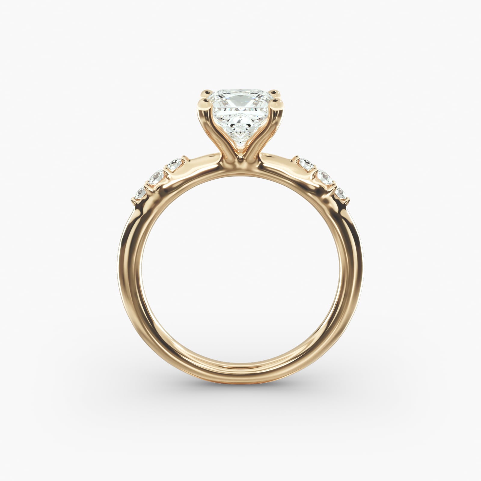 Graduated Sparkle Princess Lab Grown Diamond Center Engagement Ring