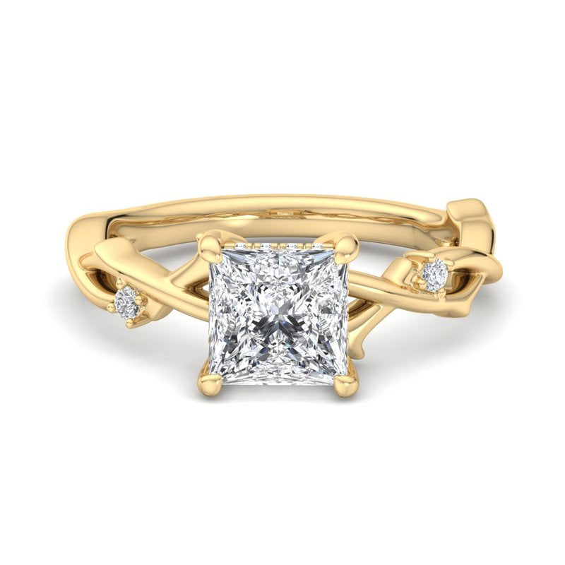 Intertwined Grace Princess Lab Grown Diamond Center Engagement Ring
