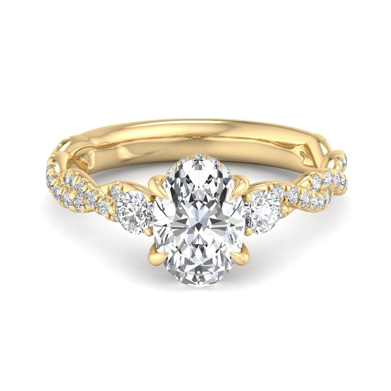 Oval Lab Grown Diamond Center Engagement Ring
