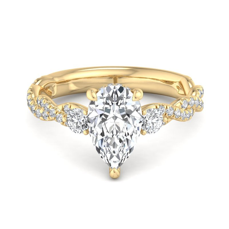 Pear Lab Grown Diamond Center Engagement Ring