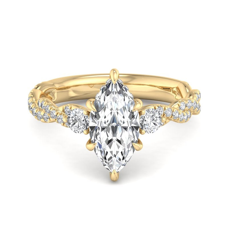 Marquise Lab Grown Diamond Center Engagement Ring