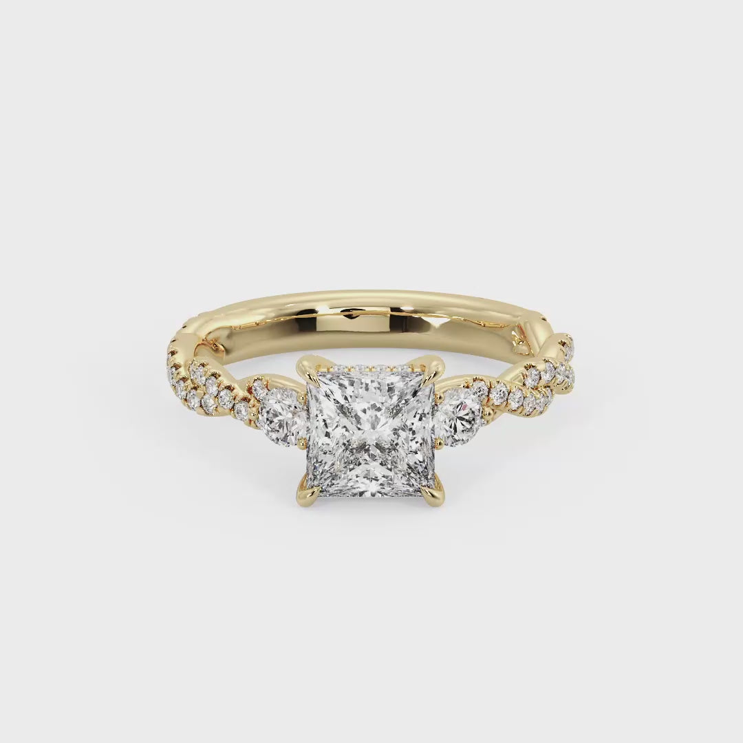 Princess Lab Grown Diamond Center Engagement Ring