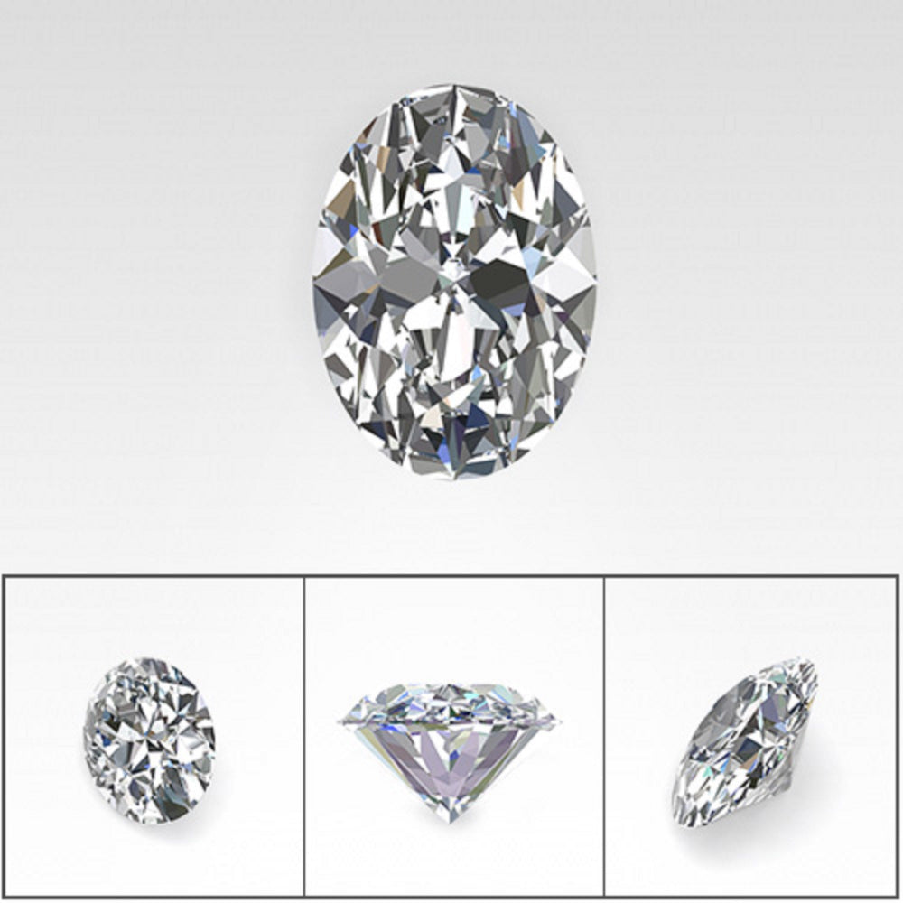 1.0Ct. Oval Cut Moissanite Gemstone